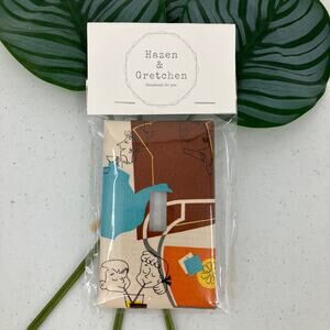 Handmade Brown White Recycled 1950's Vintage Cookbook Light Switch Plate Cover